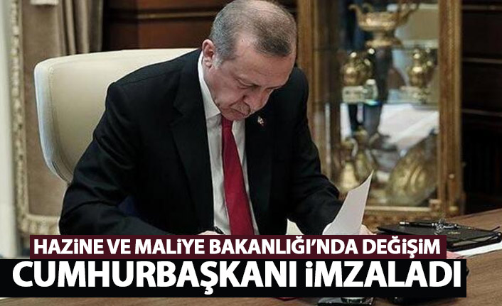 Maliye Bakanlığı'na atama! Cumhurbaşkanı Erdoğan imzaladı!