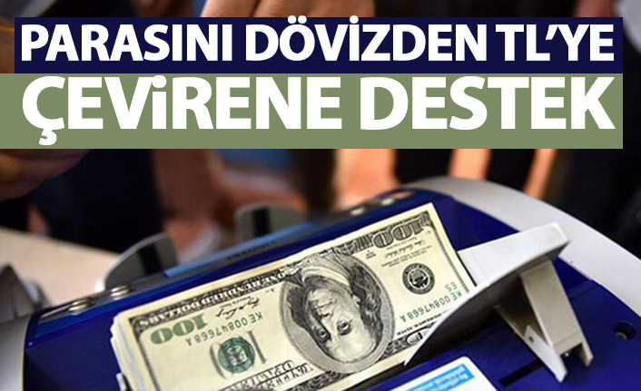 Hesabını dövizden TL'ye çevirene destek