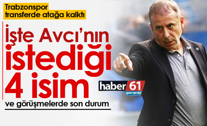 46 puanla lider Trabzonspor'da Transferde 4 isim gündemde.