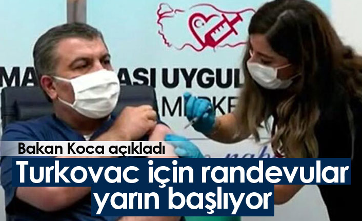 Bakan Koca açıkladı: Turkovac için randevular yarın başlıyor