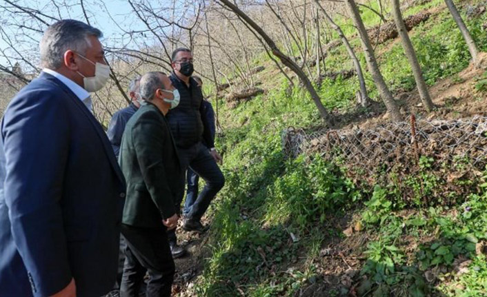 Fındık bahçelerinde cep teras uygulaması