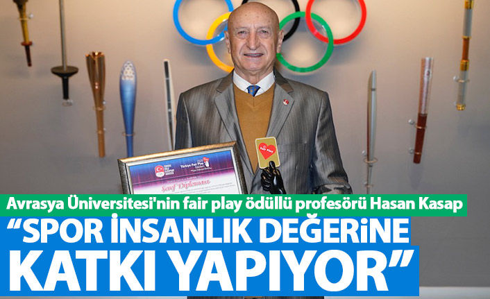 Avrasya Üniversitesi'nin fair play ödüllü profesörü Hasan Kasap Trabzon'da konuştu