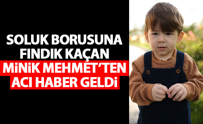 Soluk borusuna fındık kaçan minik Mehmet'ten acı haber!