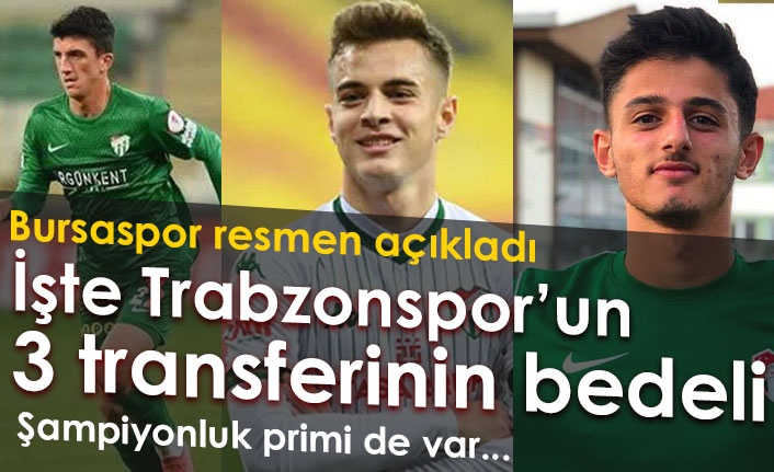 Bursaspor Trabzonspor'un transferlerinin maliyetini açıkladı!