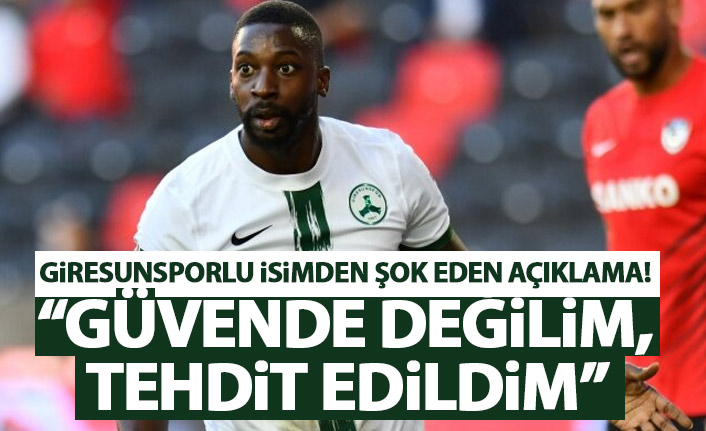 Giresunsporlu futbolcudan şok eden açıklama: Tehdit edildim!