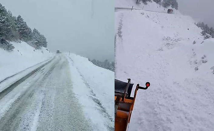 Zigana Dağında kar yağışı etkili oluyor