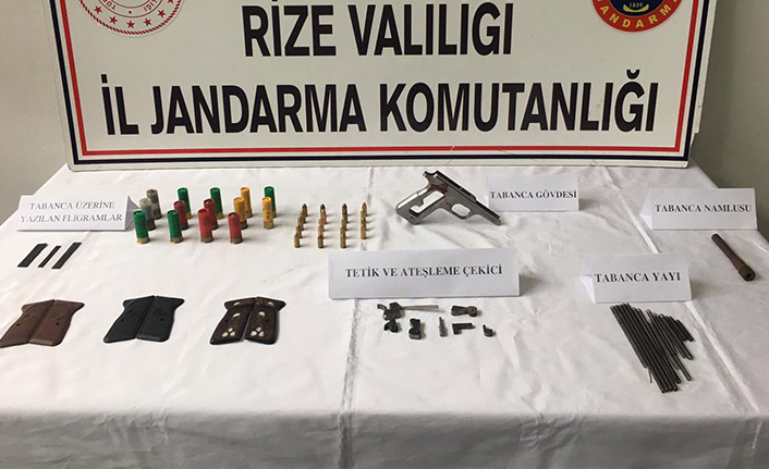 Rize’de silah kaçakçılığı operasyonu