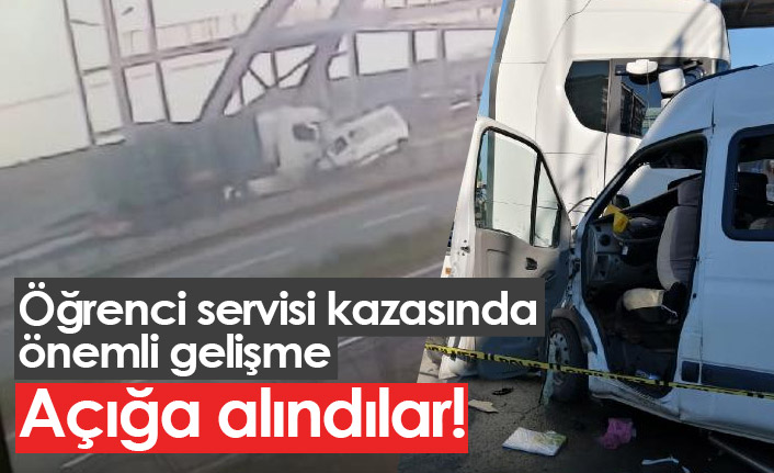 Öğrenci servisi kazasında şef ve müdür açığa alındı!