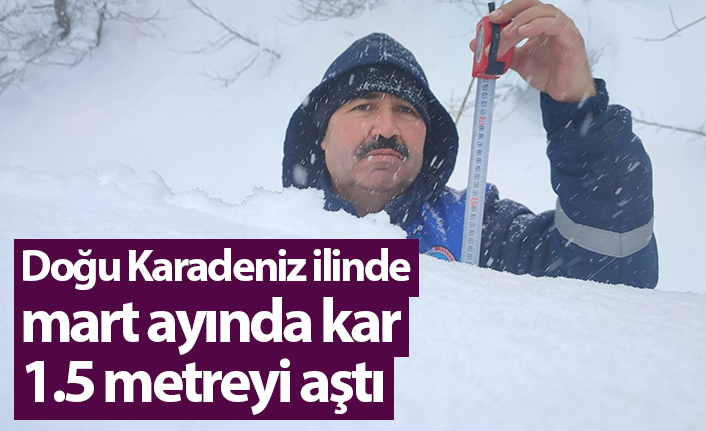 Ordu’da mart ayında kar 1.5 metreyi aştı