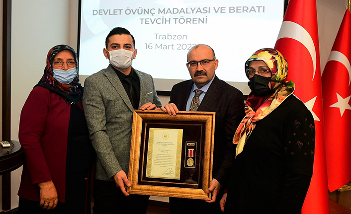 Trabzon'da "Devlet Övünç Madalyası ve Beratı Tevcih Töreni