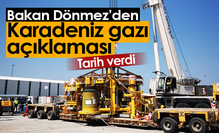 Bakan Dönmez'den, 'Karadeniz gazı' açıklaması