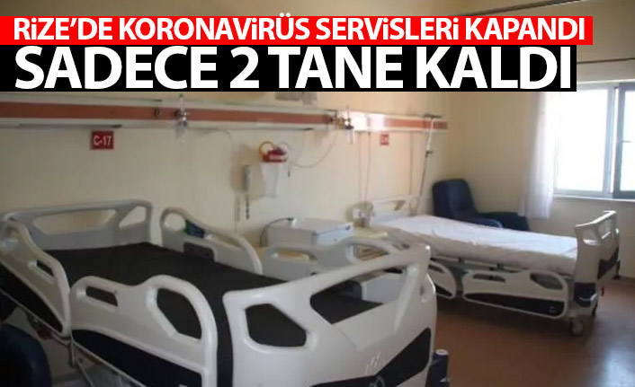 Rize'de 10 koronavirüs servisinin 8'i kapandı