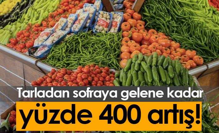 Tarladan sofraya sebze ve meyvelerin fiyatı yüzde 400 artıyor!