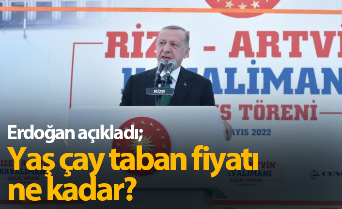 Yaş çay taban fiyatı ne kadar? Erdoğan açıkladı