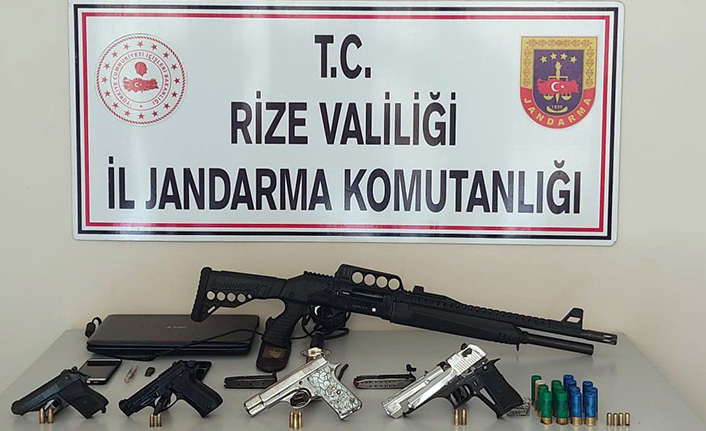 Rize'de Jandarmadan silah kaçakçılığı operasyonu