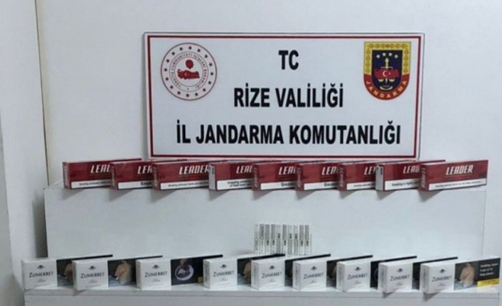 Rize'de kaçak sigara operasyonu