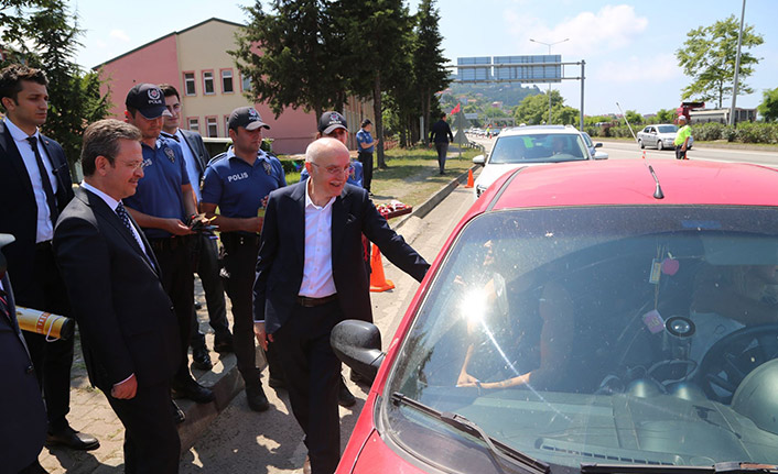 İçişleri Bakan Yardımcısından Giresun'da trafik denetimine katılım