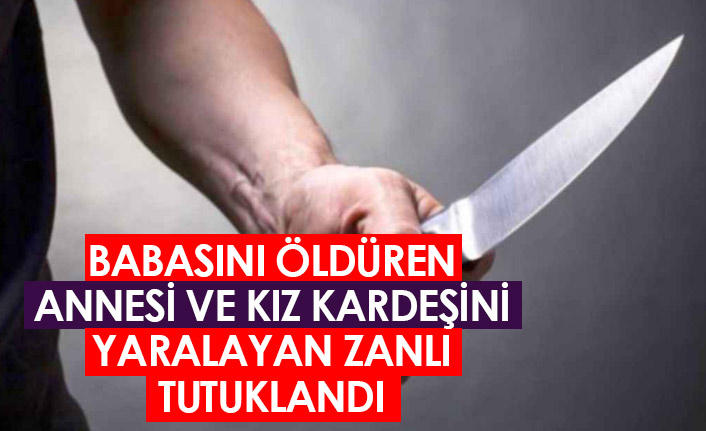 Babasını öldüren, annesi ve kız kardeşini yaralayan şahıs tutuklandı