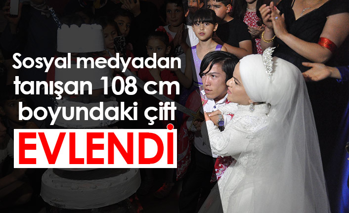 Sosyal medyadan tanışan 108 cm boyundaki çift evlendi - 21 Temmuz 2022