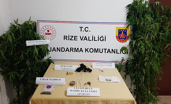 Rize uyuşturucu operasyonu: 1 kişi gözaltında