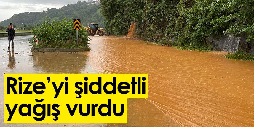 Rize'yi şiddetli yağış vurdu