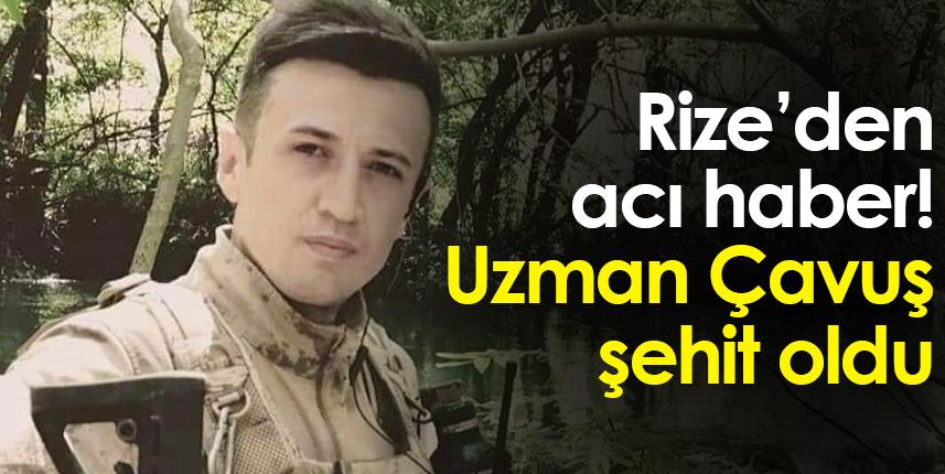 Rize'den acı haber! Uzman Çavuş şehit oldu