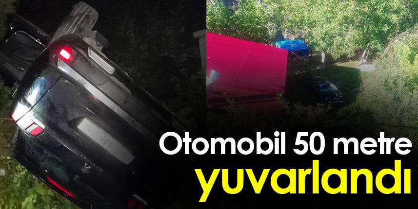 Gümüşhane'de otomobil 50 metre yuvarlandı - 25 Eylül 2022