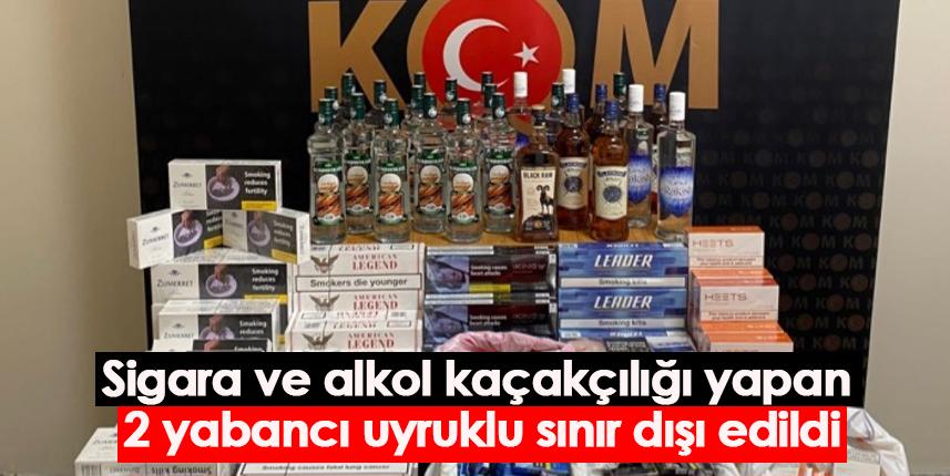 Rize'de sigara ve alkol kaçakçılığı yapan 2 yabancı uyruklu sınır dışı edildi