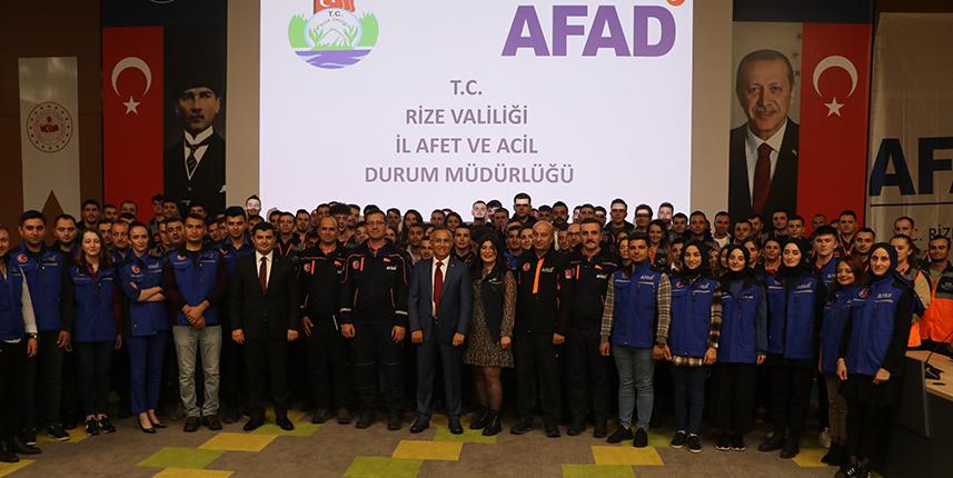 Rize AFAD'a 137 yeni genç personel alındı