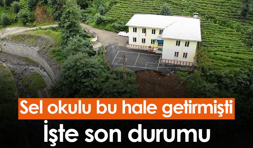 Rize'de selin vurduğu okul yeniden açıldı