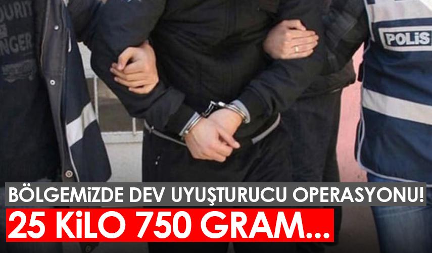 Samsun'da dev uyuşturucu operasyonu! 25 kilo 750 gram...