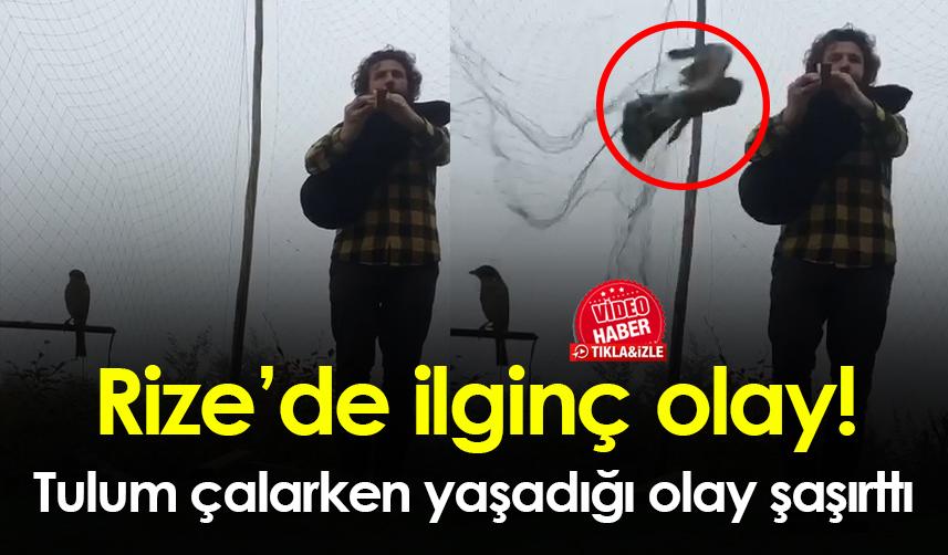 Rize'de ilginç olay! Tulum çaldığı sırada yaşadığı olay şaşırttı