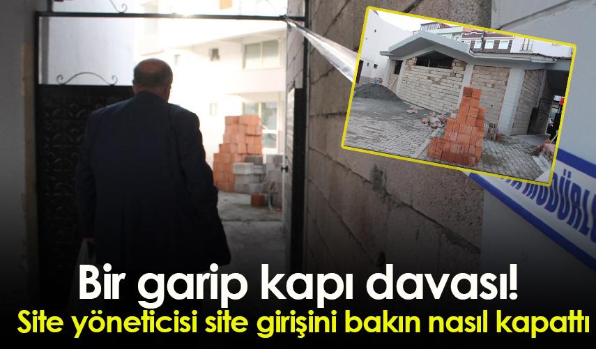 Bayburt'ta bir garip kapı davası! Site yöneticisi site girişini bakın nasıl kapattı?