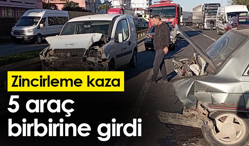 Ordu’da zincirleme kaza! 5 araç birbirine girdi