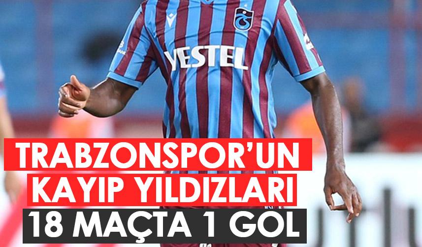 Trabzonspor'un kayıp yıldızları: 18 maçta bir gol!