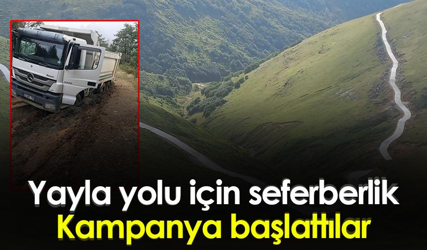 Rize'de 22 kilometrelik yayla yolu için seferberlik