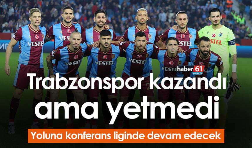 Trabzonspor kazandı ama yetmedi! Yoluna konferans liginde devam edecek