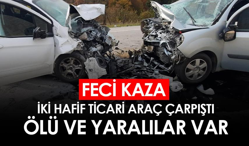 Samsun'da İki hafif ticari araç çarpıştı. 1 ölü 5 yaralı. 7 Aralık 2022