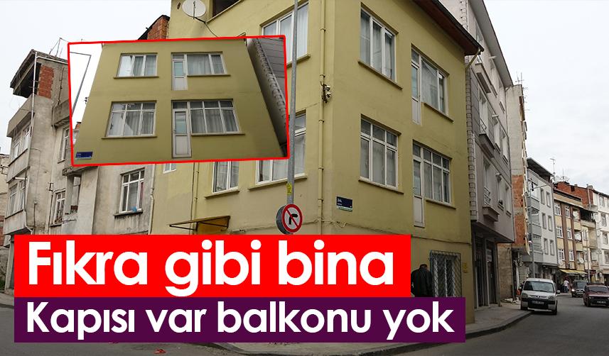 Ordu'da garip bina: Kapısı var balkonu yok