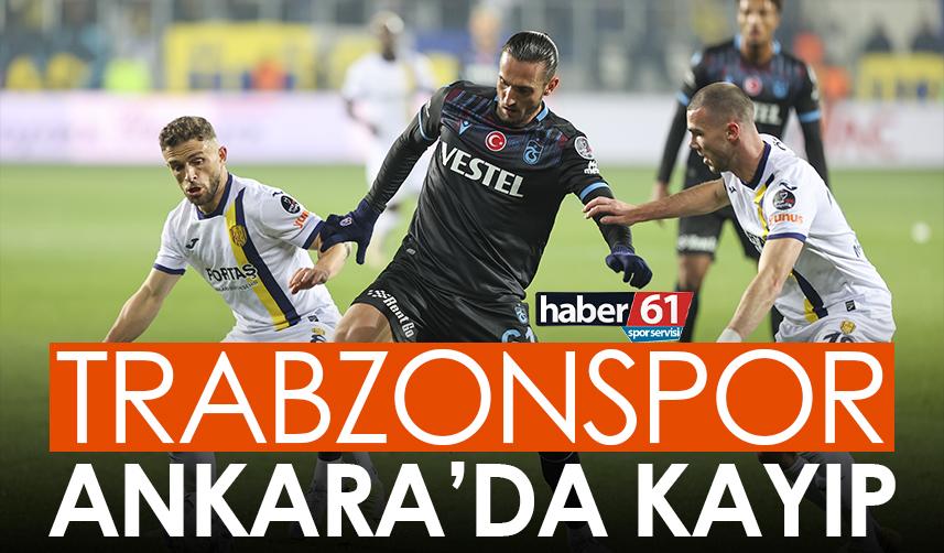 Trabzonspor Ankara’da kayıp! Dünya Kupası arasına moralsiz giriş