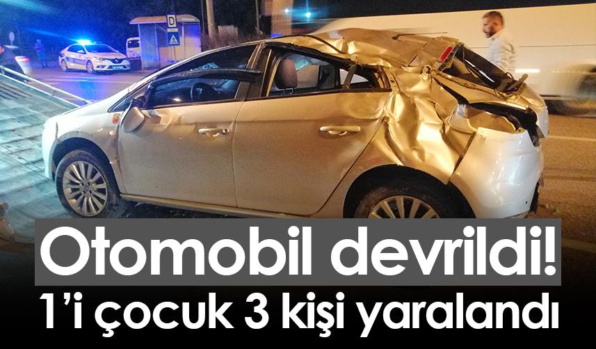 Samsun'da otomobilin devrilmesi sonucu 3 kişi yaralandı