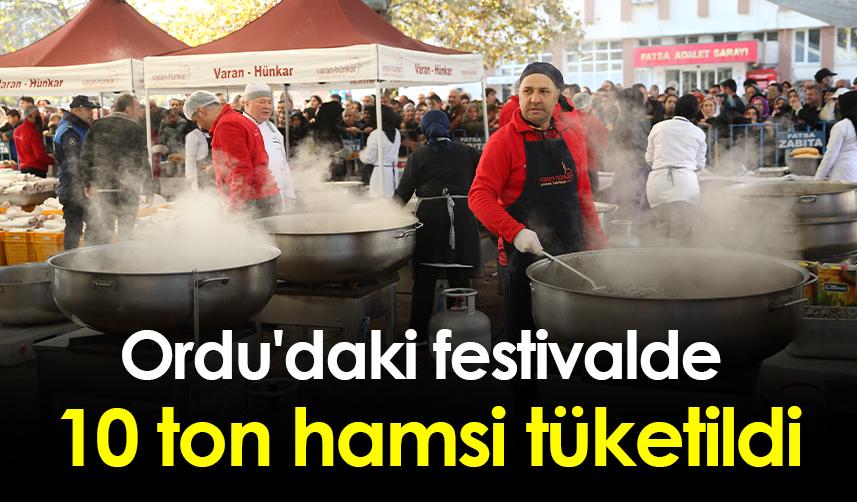 Ordu'daki festivalde 10 ton hamsi tüketildi