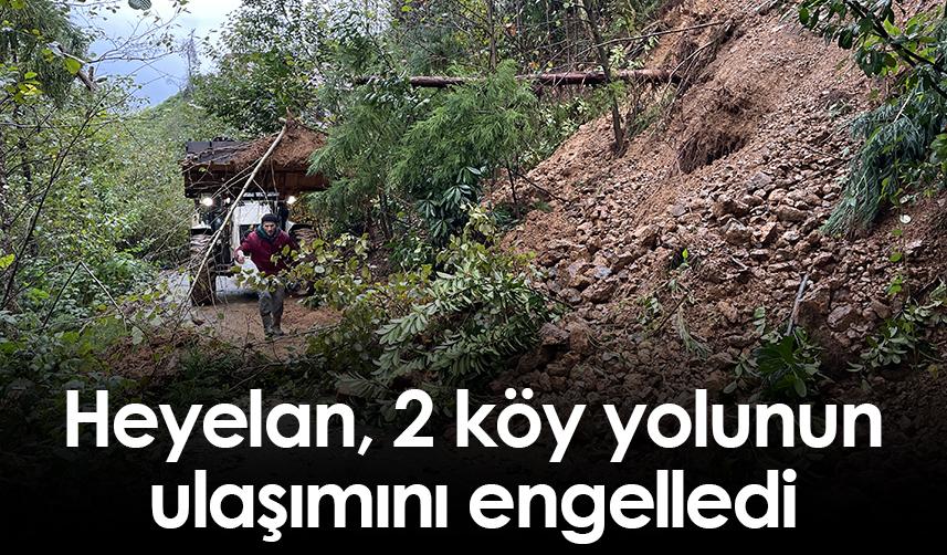 Rize'de heyelan nedeniyle 2 köy yolu ulaşıma kapandı