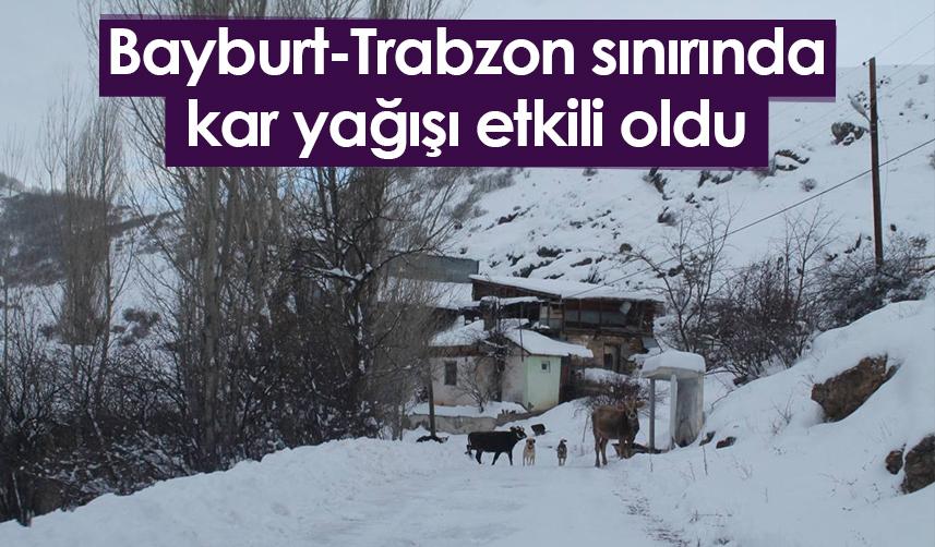 Bayburt-Trabzon sınırında kar yağışı etkili oldu