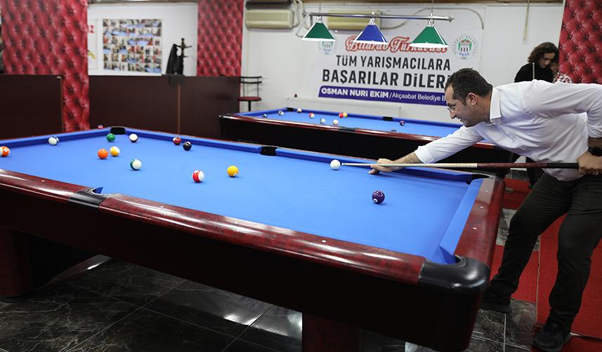 Akçaabat’ta bilardo turnuvası başladı