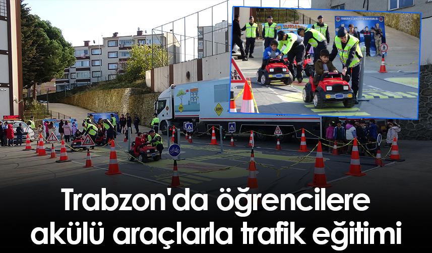 Trabzon'da öğrencilere akülü araçlarla trafik eğitimi