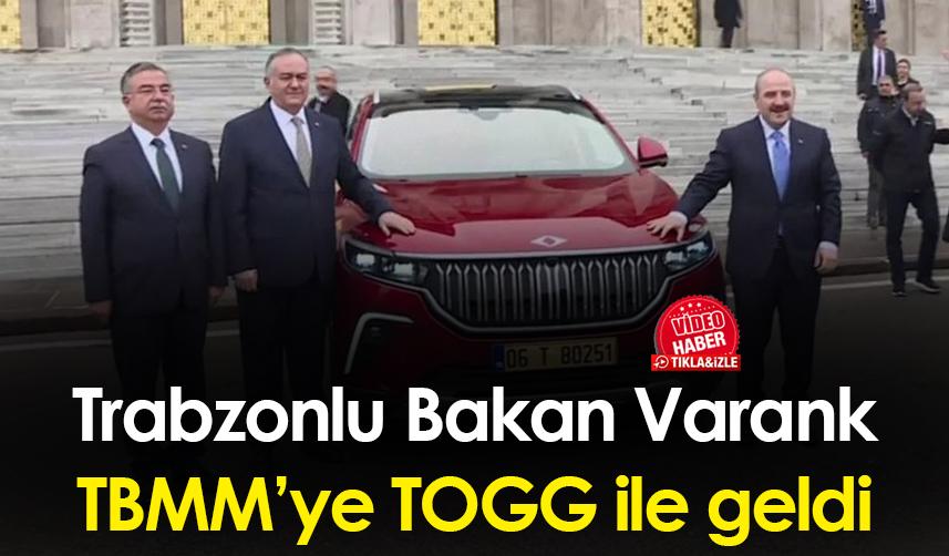 Trabzonlu Bakan Mustafa Varank TBMM'ye TOGG ile geldi