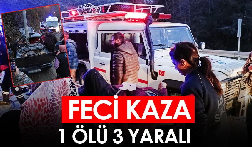 Giresun'da tünel girişinde feci kaza: 1 ölü 3 yaralı