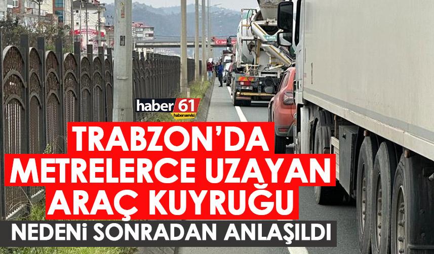 Trabzon’da sahil yolunda uzun kuyruk! Sürücüler isyan etti