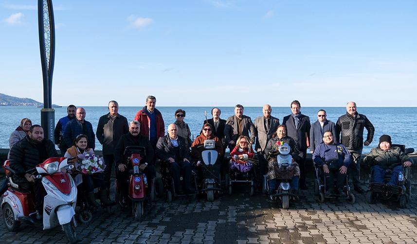 Giresun'da engelliler için üst geçide asansör yapıldı